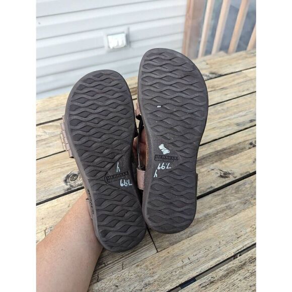 Merrell District Mahana‎ Sandals women's size 8 brown criss cross strappy ankle - Picture 9 of 9